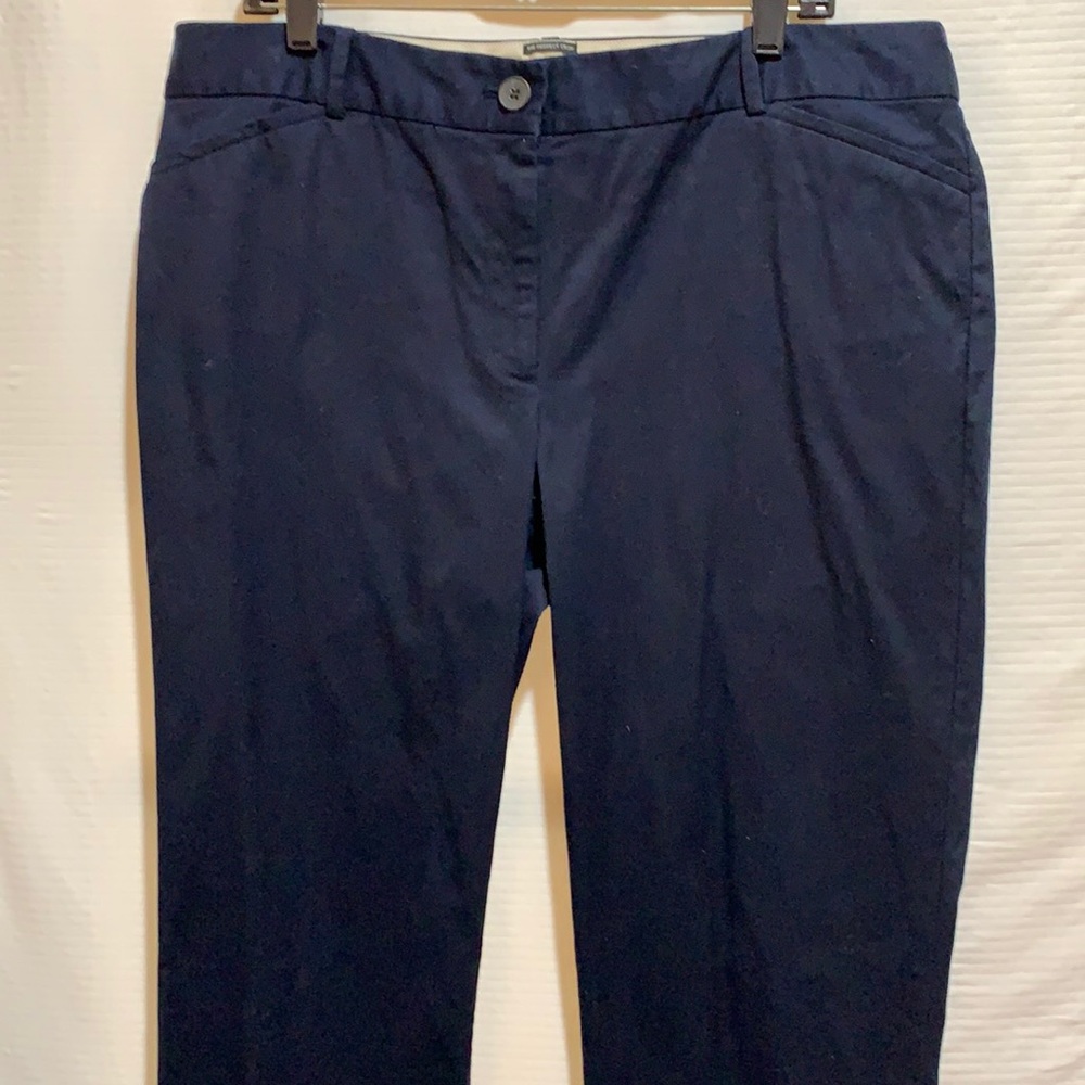 TALBOTS PANT CAREER/CASUAL NAVY SZ 16 COTTON/SPX